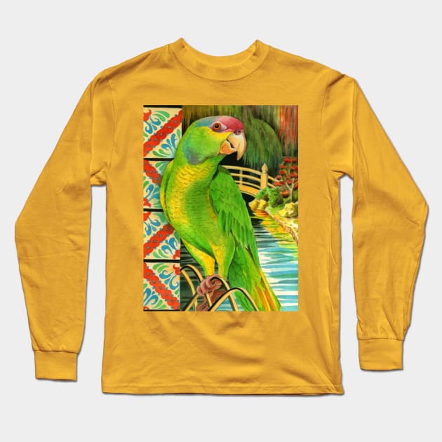 Gilda the Parrot Long Sleeve T-Shirt by MoiraHahnArt